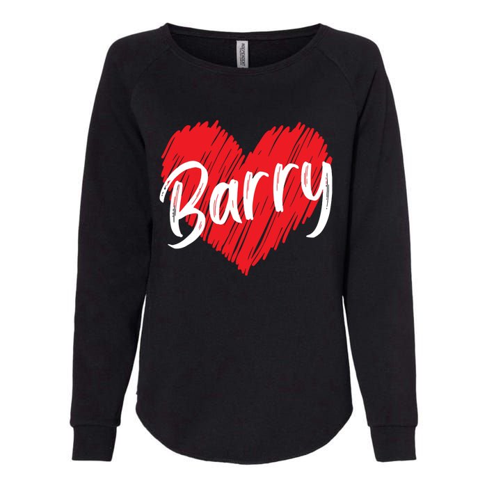 Personalized Name Barry I Love Barry Womens California Wash Sweatshirt