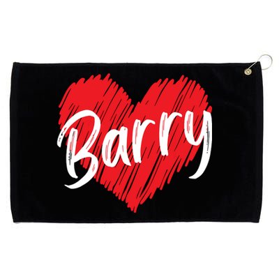 Personalized Name Barry I Love Barry Grommeted Golf Towel