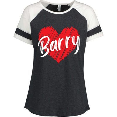 Personalized Name Barry I Love Barry Enza Ladies Jersey Colorblock Tee