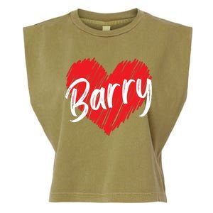 Personalized Name Barry I Love Barry Garment-Dyed Women's Muscle Tee