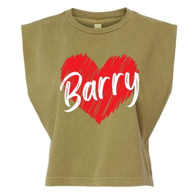 Personalized Name Barry I Love Barry Garment-Dyed Women's Muscle Tee