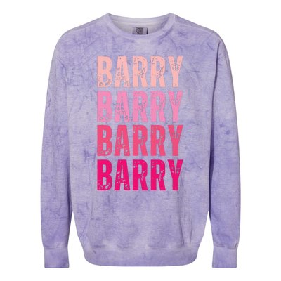 Personalized Name Barry I Love Barry Colorblast Crewneck Sweatshirt