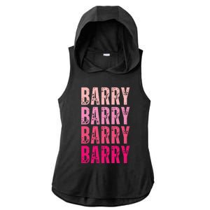 Personalized Name Barry I Love Barry Ladies PosiCharge Tri-Blend Wicking Draft Hoodie Tank