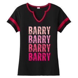 Personalized Name Barry I Love Barry Ladies Halftime Notch Neck Tee