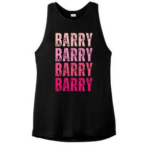 Personalized Name Barry I Love Barry Ladies PosiCharge Tri-Blend Wicking Tank