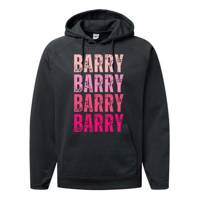 Personalized Name Barry I Love Barry Performance Fleece Hoodie