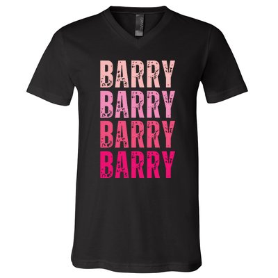 Personalized Name Barry I Love Barry V-Neck T-Shirt