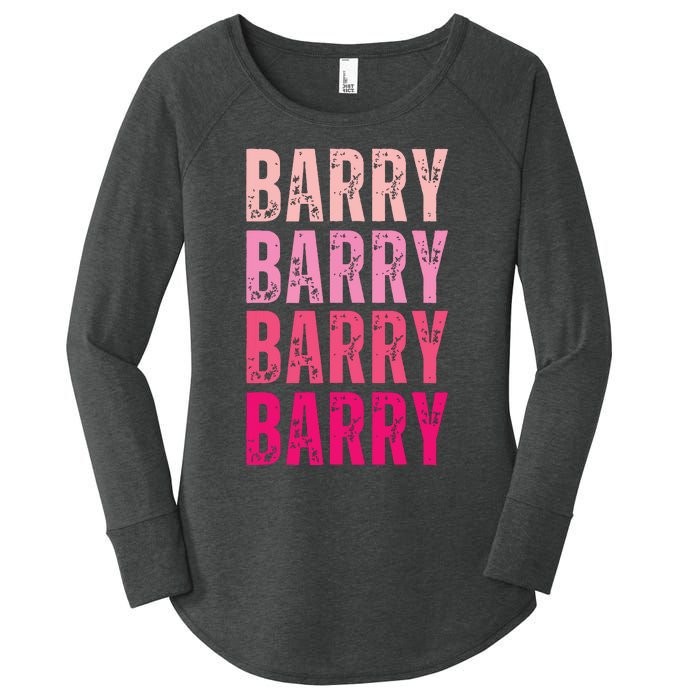 Personalized Name Barry I Love Barry Women's Perfect Tri Tunic Long Sleeve Shirt