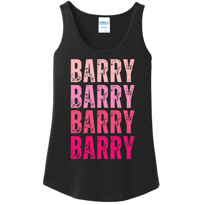 Personalized Name Barry I Love Barry Ladies Essential Tank