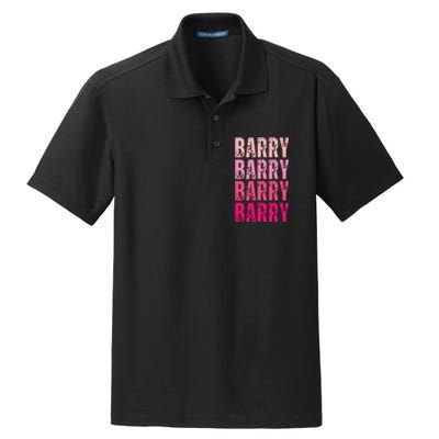 Personalized Name Barry I Love Barry Dry Zone Grid Polo