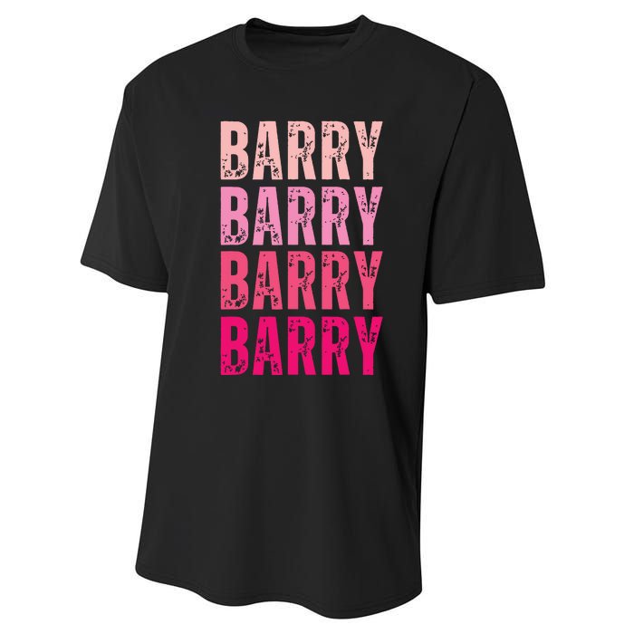 Personalized Name Barry I Love Barry Performance Sprint T-Shirt