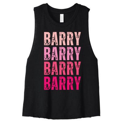 Personalized Name Barry I Love Barry Women's Racerback Cropped Tank