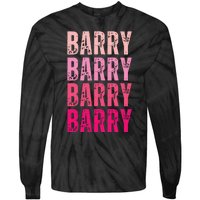 Personalized Name Barry I Love Barry Tie-Dye Long Sleeve Shirt