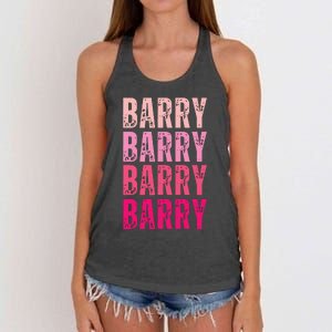 Personalized Name Barry I Love Barry Women's Knotted Racerback Tank