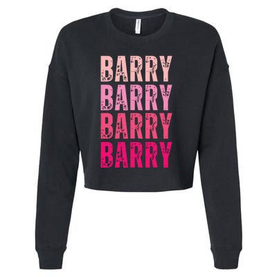 Personalized Name Barry I Love Barry Cropped Pullover Crew