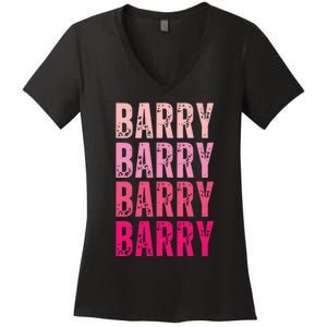 Personalized Name Barry I Love Barry Women's V-Neck T-Shirt