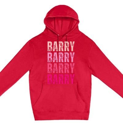 Personalized Name Barry I Love Barry Premium Pullover Hoodie