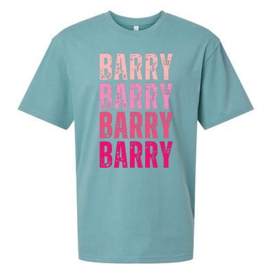 Personalized Name Barry I Love Barry Sueded Cloud Jersey T-Shirt