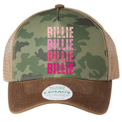 Personalized Name Billie I Love Billie Legacy Tie Dye Trucker Hat