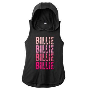 Personalized Name Billie I Love Billie Ladies PosiCharge Tri-Blend Wicking Draft Hoodie Tank