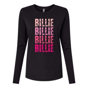 Personalized Name Billie I Love Billie Womens Cotton Relaxed Long Sleeve T-Shirt