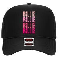 Personalized Name Billie I Love Billie High Crown Mesh Back Trucker Hat