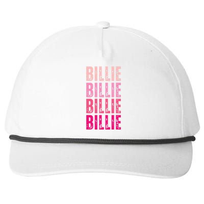 Personalized Name Billie I Love Billie Snapback Five-Panel Rope Hat