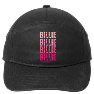 Personalized Name Billie I Love Billie 7-Panel Snapback Hat