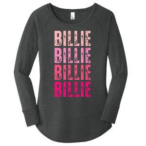 Personalized Name Billie I Love Billie Women's Perfect Tri Tunic Long Sleeve Shirt