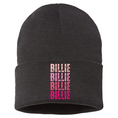 Personalized Name Billie I Love Billie Sustainable Knit Beanie