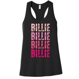 Personalized Name Billie I Love Billie Women's Racerback Tank