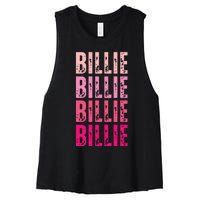 Personalized Name Billie I Love Billie Women's Racerback Cropped Tank