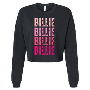 Personalized Name Billie I Love Billie Cropped Pullover Crew