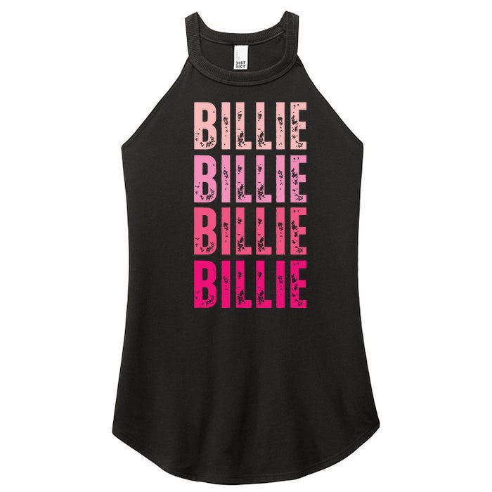 Personalized Name Billie I Love Billie Women's Perfect Tri Rocker Tank