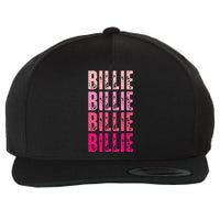 Personalized Name Billie I Love Billie Wool Snapback Cap