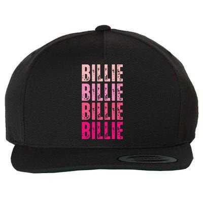 Personalized Name Billie I Love Billie Wool Snapback Cap