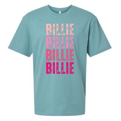 Personalized Name Billie I Love Billie Sueded Cloud Jersey T-Shirt