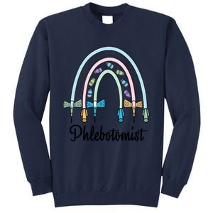 Phlebotomist Nurse Butterflies Needle Rainbow Phlebotomy Nurse Lab Week Tall Sweatshirt