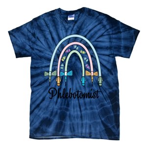 Phlebotomist Nurse Butterflies Needle Rainbow Phlebotomy Nurse Lab Week Tie-Dye T-Shirt