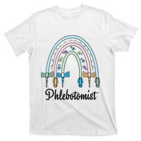 Phlebotomist Nurse Butterflies Needle Rainbow Phlebotomy Nurse Lab Week T-Shirt