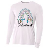 Phlebotomist Nurse Butterflies Needle Rainbow Phlebotomy Nurse Lab Week Cooling Performance Long Sleeve Crew