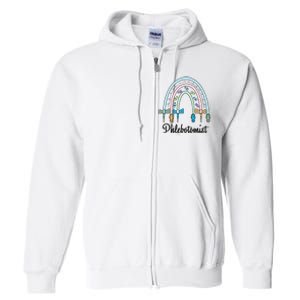 Phlebotomist Nurse Butterflies Needle Rainbow Phlebotomy Nurse Lab Week Full Zip Hoodie