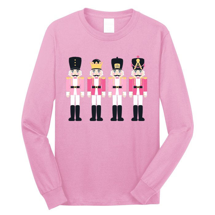 Pink Nutcracker Ballet Vintage Christmas Nutcracker Long Sleeve Shirt