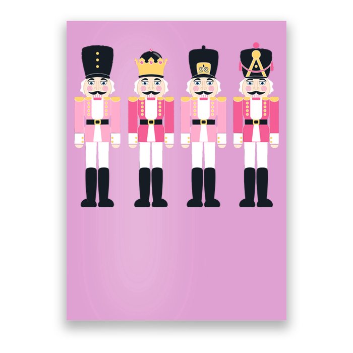 Pink Nutcracker Ballet Vintage Christmas Nutcracker Poster