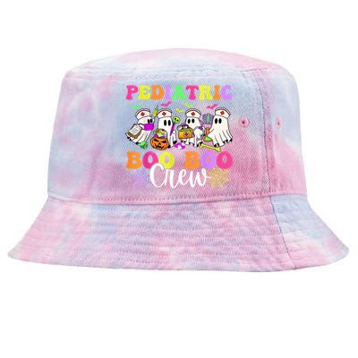 Pediatric Nurse Booboo Crew Ghost Nurse Halloween Costume Tie-Dyed Bucket Hat