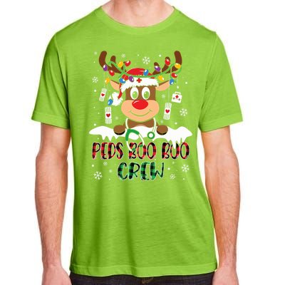 Peds Nurse Boo Crew Reindeer Nurse Buffalo Plaid Christmas Adult ChromaSoft Performance T-Shirt