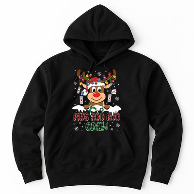 Peds Nurse Boo Crew Reindeer Nurse Buffalo Plaid Christmas Hoodie