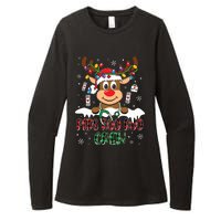 Peds Nurse Boo Crew Reindeer Nurse Buffalo Plaid Christmas Womens CVC Long Sleeve Shirt