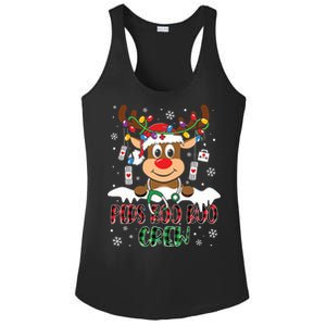 Peds Nurse Boo Crew Reindeer Nurse Buffalo Plaid Christmas Ladies PosiCharge Competitor Racerback Tank