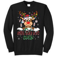 Peds Nurse Boo Crew Reindeer Nurse Buffalo Plaid Christmas Tall Sweatshirt